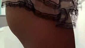 i catch my stepsister cleaning in sexy lingerie every time