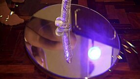 oh man stepsis rips tan pantyhose masturbates hairy pussy with giant dildo!