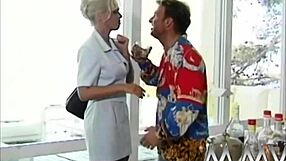 wanna see this retro blondie gag on monster cock before facial cumshot?