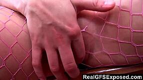 A small titted teen amateur strips and gets fucked