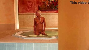 Blonde whore bent over pool taking monster cock assfucking to gaping cum-covered mouth