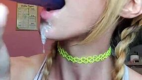 Vanessa Hastings Gags on Dildo with Messy Spit Face Choking