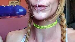 Vanessa Hastings Gags on Dildo with Messy Spit Face Choking