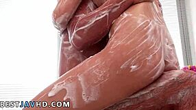 oh man sexy japanese jav cosplay babe mihono munching soap then creampied hard in uncensored hardcore