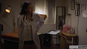 Why resist when your sexy Latina doctor wants to lick your petite nurse pussy to keep you out of hospital trouble?