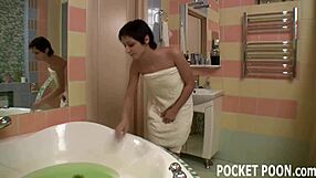 i blush hard getting caught stroking deep in the bathtub with toys