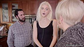 blonde stepmom an' teen sharin' that fat cock rough
