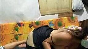 stepsis climbs on my chest drops panties sucks my dick i lick her pussy to intense orgasms