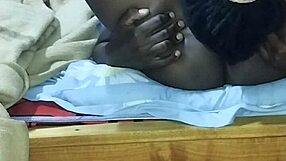 Will This Mature African Black Man's Tongue Conquer Her Dripping Hairy Pussy in Full Red Clip?