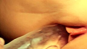 shaved fuck doll pussy fingered close-up with toys