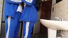 yo check this latina schoolgirl quickie pussy fuck in school bathroom... tight!