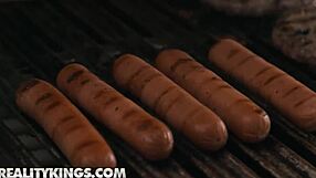 HAILEY ROSE TASTES MICK'S HUGE SAUSAGE OUTDOORS!! THEN FUCKS INDOORS