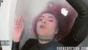 skinny latina ass strains in extreme underwater black neoprene hold