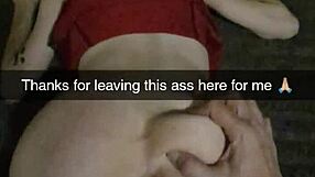 Roommate's Girlfriend Bent Over Rough Fucked Doggystyle Snapchat