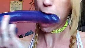 Vanessa Hastings Gags on Dildo with Messy Spit Face Choking