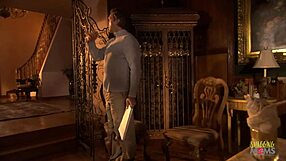 Milf In Sexy Lingerie Rides Big Cock Doggystyle Outdoors Garden