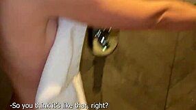 stepmom accidentally sees son's boner helps him out in family emergency hotel shower