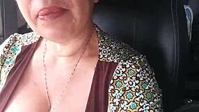 Truck Ride Reveals Her Dripping Pussy Closeup Tease Inside