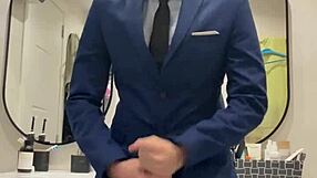 dude hot daddy jerks monster cock outdoors busts jizz in toilet