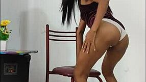 Latina brunette natural tits shake ass hips sensual sexy dance