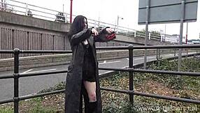 WOW GOTHIC FAYTH CORBIN FLASHES TITS AND MASTURBATES PUBLICLY!