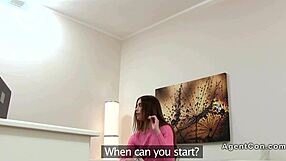 Petite Amateur Banged Hard by Fake Agent on Sofa