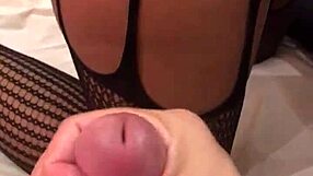 corno husband lubes huge black cock opens wife ass for hard pounding