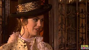 Milf In Sexy Lingerie Rides Big Cock Doggystyle Outdoors Garden