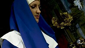 naughty nun angel long, fuck katie k's pussy till facial cum explosion?