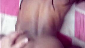 ebony employee kneels sucking boss cock before doggystyle pounding