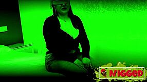 a busty girl meets a stranger in the dark for some late night fun and adventure