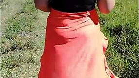 Stepmom begs to film her flashing publicly pt01!