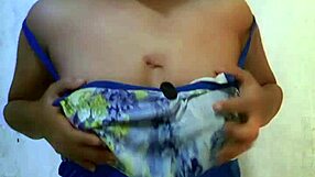 Indonesian Housewife With Big Tits Masturbates Pussy With Dildo Till She Squirts Hard