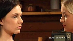 Busty Lesbian Slave Orgasms Under Mistress's Dominant Touch