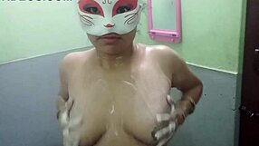 Steamy Winter Shower Teases Naked Indian Curves