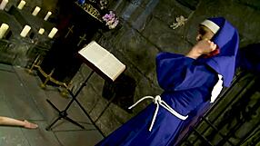 naughty nun angel long, fuck katie k's pussy till facial cum explosion?