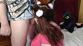 princess stepdaughter chokes on monster cock with sloppy deepthroat gagging face fucking throatpie hd