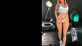 this blonde hottie sex doll gets fucked deep by her asian lover on the bed