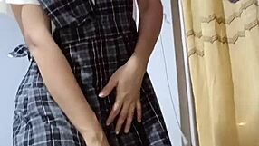 Peruvian teen dresses as schoolgirl boyfriend PUNISHES her with THICK HARD cock swelling fat