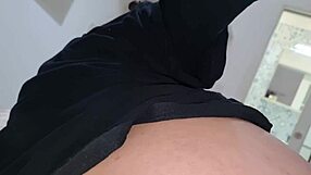 Dude's panting grinding that stool stripping slow to huge cumshot on big italian cock