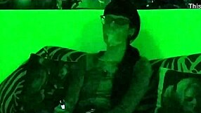 beth kinky goth domina lights up a cigarette in green light hd pt1