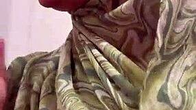 hijab beauty poses seductively for camera