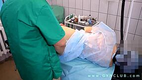 Doctor Pounds Bound Patient Girl Hard on Exam Table