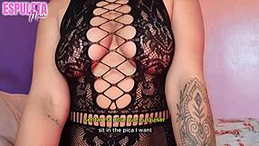 watch this dirty latina wife stroke off her cuckold's friend with filthy guided talk!