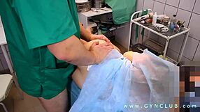 Doctor Pounds Bound Patient Girl Hard on Exam Table