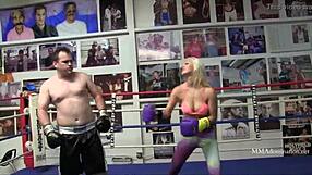 blonde bimbo bombshell, wanna box with this classy pornstar body?