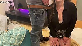 curvy wife bent over for stranger's doggystyle pounding and spitroast in fmm threesome cuckold payback