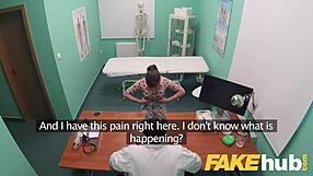 Fake Hospital Dirty Doctor Rams Monster Cock into Patient's Tight Wet Pussy During Exam