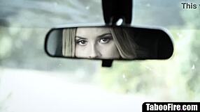 FAKE DRIVING INSTRUCTOR Roughly Face-Fucks Blonde Teen Outdoors!