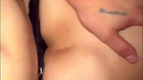 Latina ebony in lingerie squirts hard with interracial toy play tease